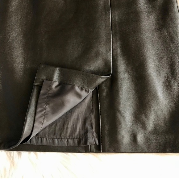 Georgiou Studio Dark Brown Leather Skirt - Picture 4 of 7